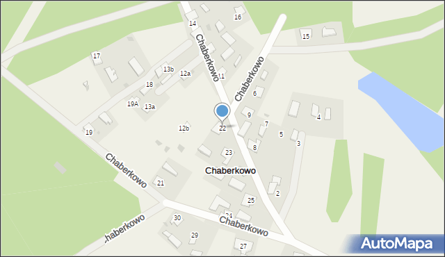Chaberkowo, Chaberkowo, 22, mapa Chaberkowo