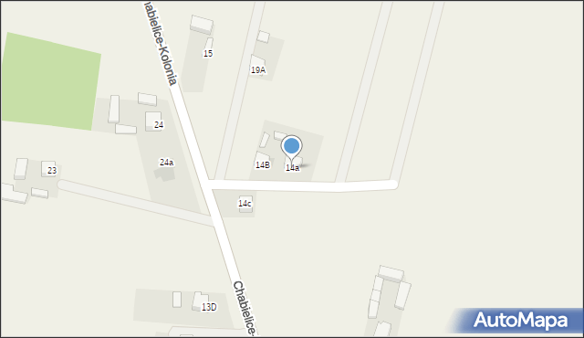 Chabielice, Chabielice, 14a, mapa Chabielice