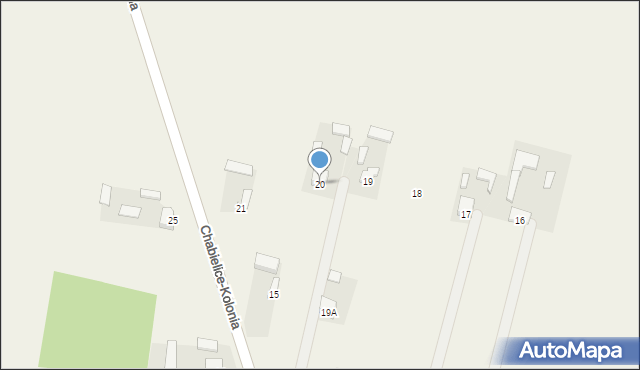 Chabielice, Chabielice, 20, mapa Chabielice