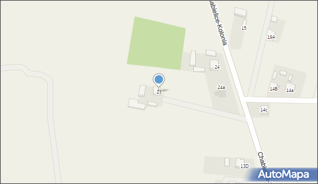 Chabielice, Chabielice, 23, mapa Chabielice