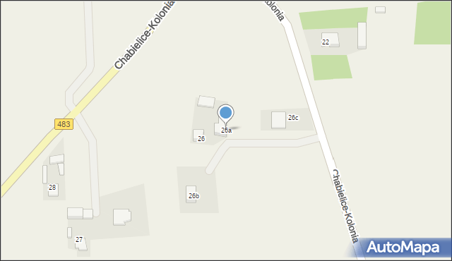 Chabielice, Chabielice, 26a, mapa Chabielice