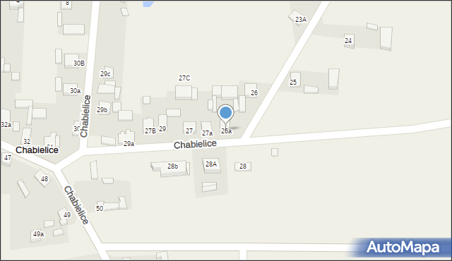 Chabielice-Kolonia, Chabielice-Kolonia, 26a, mapa Chabielice-Kolonia