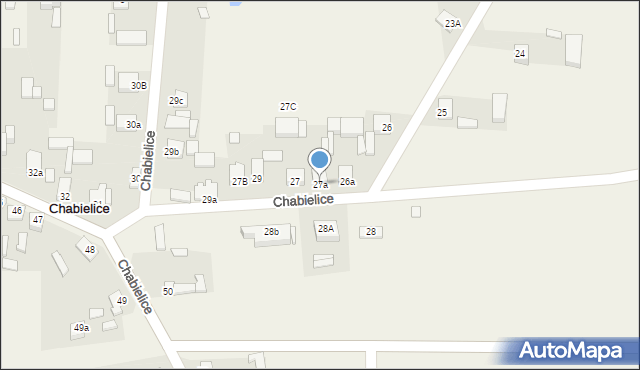 Chabielice-Kolonia, Chabielice-Kolonia, 27a, mapa Chabielice-Kolonia