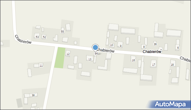 Chabierów, Chabierów, 15, mapa Chabierów