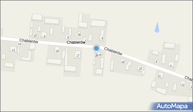 Chabierów, Chabierów, 18, mapa Chabierów