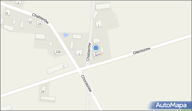Chabierów, Chabierów, 1a, mapa Chabierów