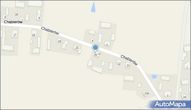 Chabierów, Chabierów, 21, mapa Chabierów