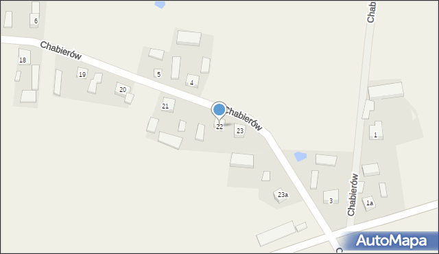 Chabierów, Chabierów, 22, mapa Chabierów
