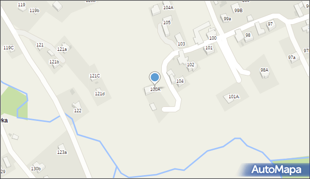 Chabówka, Chabówka, 100A, mapa Chabówka