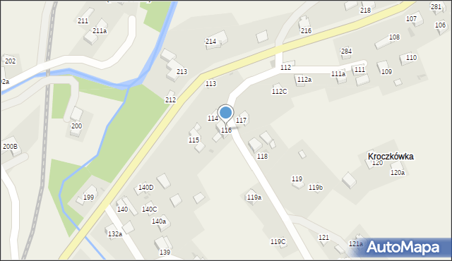 Chabówka, Chabówka, 116, mapa Chabówka