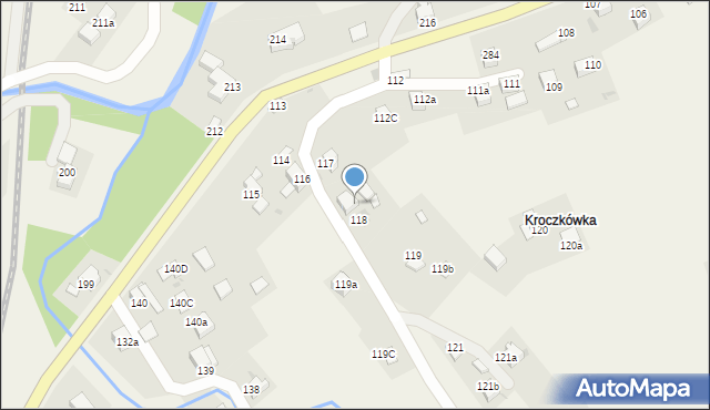 Chabówka, Chabówka, 118a, mapa Chabówka