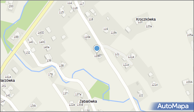 Chabówka, Chabówka, 119C, mapa Chabówka