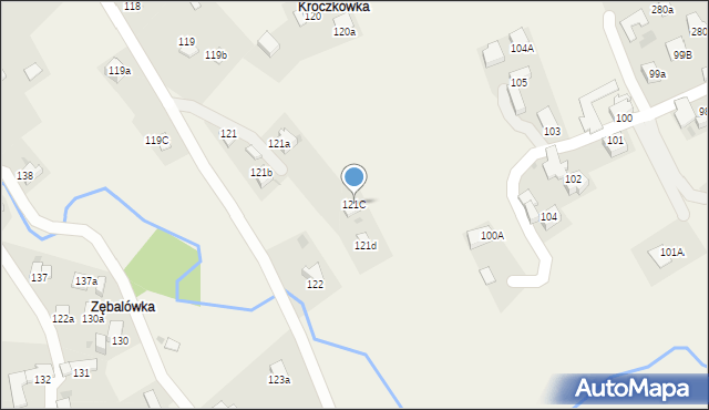 Chabówka, Chabówka, 121C, mapa Chabówka