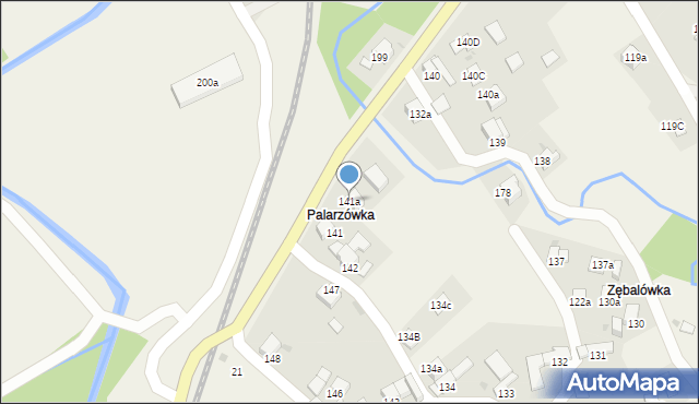 Chabówka, Chabówka, 141a, mapa Chabówka