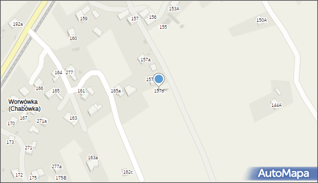 Chabówka, Chabówka, 157d, mapa Chabówka