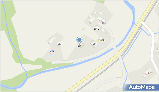 Chabówka, Chabówka, 185, mapa Chabówka