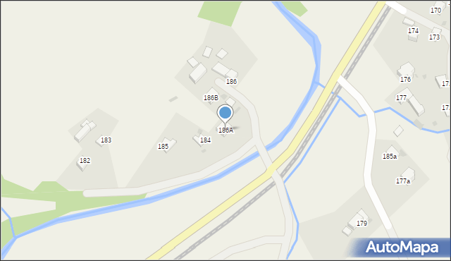 Chabówka, Chabówka, 186A, mapa Chabówka