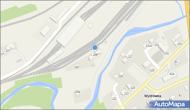 Chabówka, Chabówka, 229, mapa Chabówka