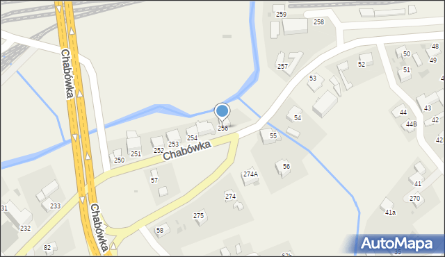 Chabówka, Chabówka, 256, mapa Chabówka