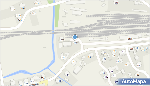 Chabówka, Chabówka, 258, mapa Chabówka