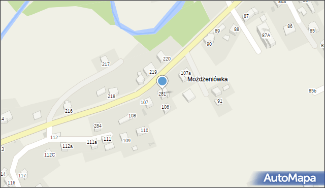 Chabówka, Chabówka, 281, mapa Chabówka