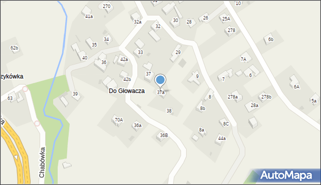 Chabówka, Chabówka, 37a, mapa Chabówka