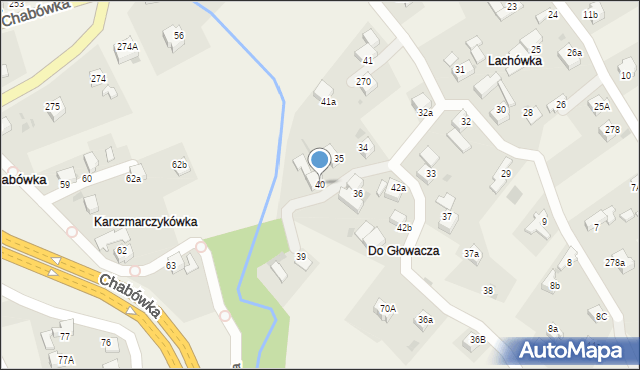 Chabówka, Chabówka, 40, mapa Chabówka