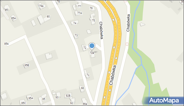 Chabówka, Chabówka, 72a, mapa Chabówka