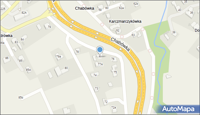 Chabówka, Chabówka, 77, mapa Chabówka