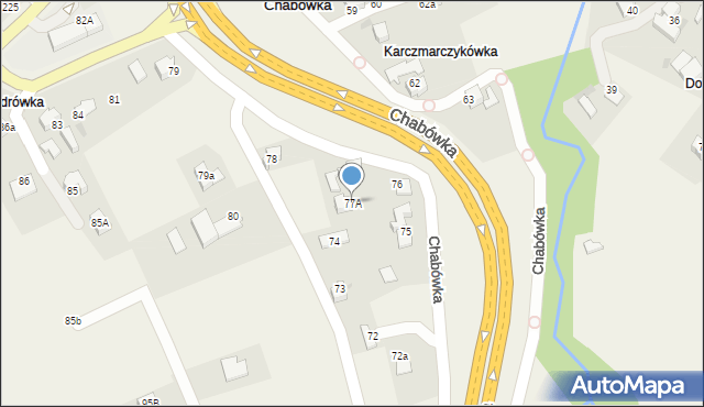 Chabówka, Chabówka, 77A, mapa Chabówka