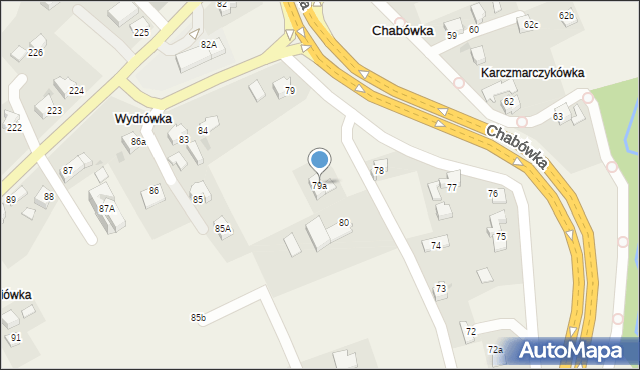 Chabówka, Chabówka, 79a, mapa Chabówka