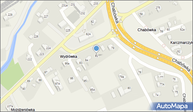 Chabówka, Chabówka, 81, mapa Chabówka