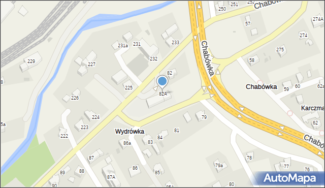 Chabówka, Chabówka, 82A, mapa Chabówka