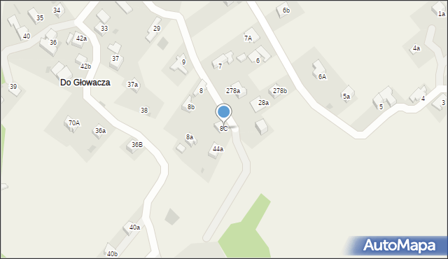 Chabówka, Chabówka, 8C, mapa Chabówka