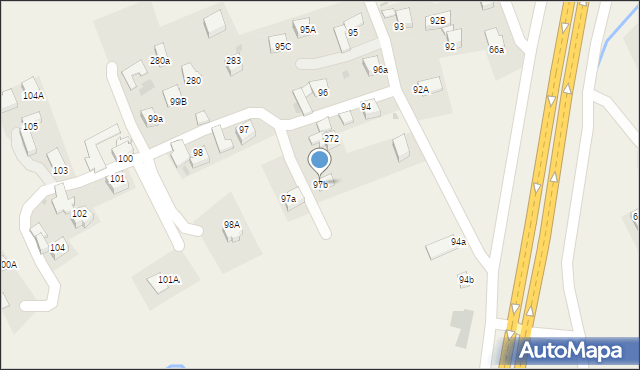 Chabówka, Chabówka, 97b, mapa Chabówka