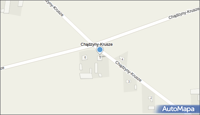 Chądzyny-Krusze, Chądzyny-Krusze, 5, mapa Chądzyny-Krusze