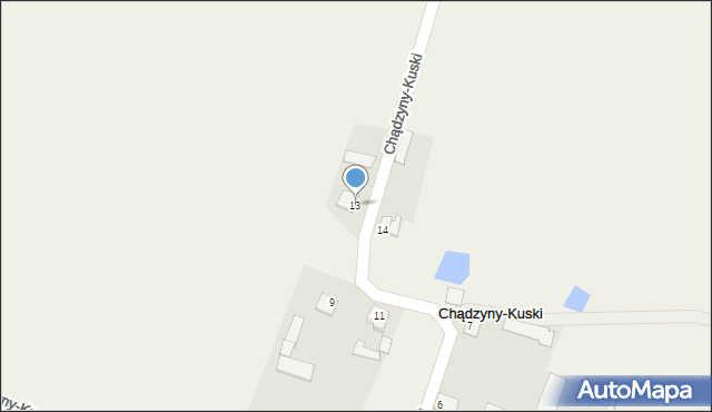 Chądzyny-Kuski, Chądzyny-Kuski, 13, mapa Chądzyny-Kuski