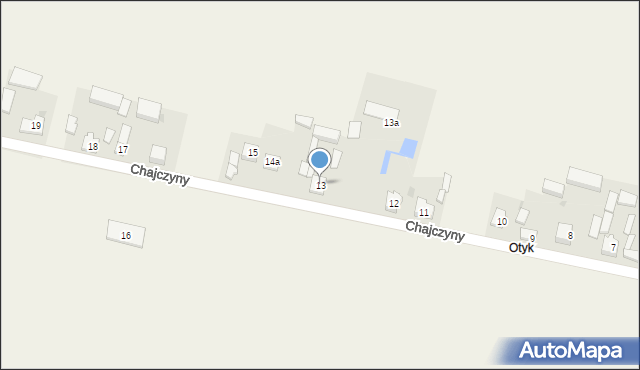 Chajczyny, Chajczyny, 13, mapa Chajczyny
