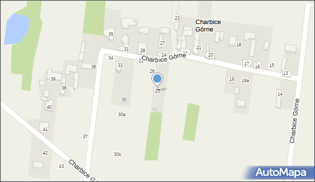 Charbice Górne, Charbice Górne, 25, mapa Charbice Górne