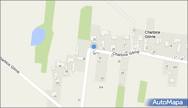 Charbice Górne, Charbice Górne, 34, mapa Charbice Górne