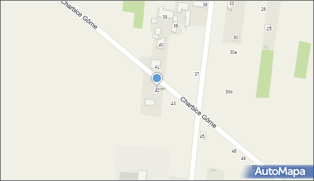 Charbice Górne, Charbice Górne, 42, mapa Charbice Górne