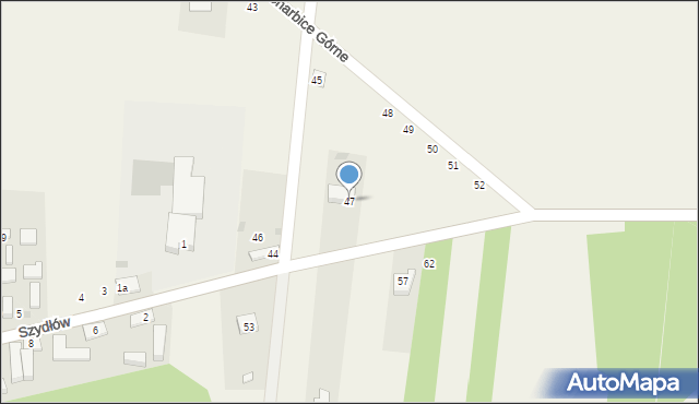 Charbice Górne, Charbice Górne, 47, mapa Charbice Górne