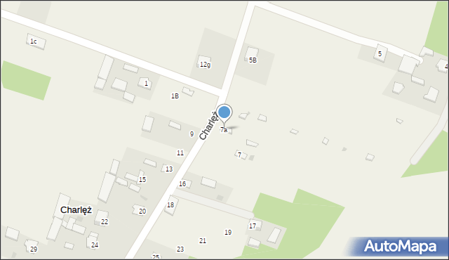Charlęż, Charlęż, 7a, mapa Charlęż