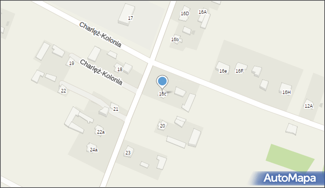 Charlęż, Charlęż-Kolonia, 16c, mapa Charlęż