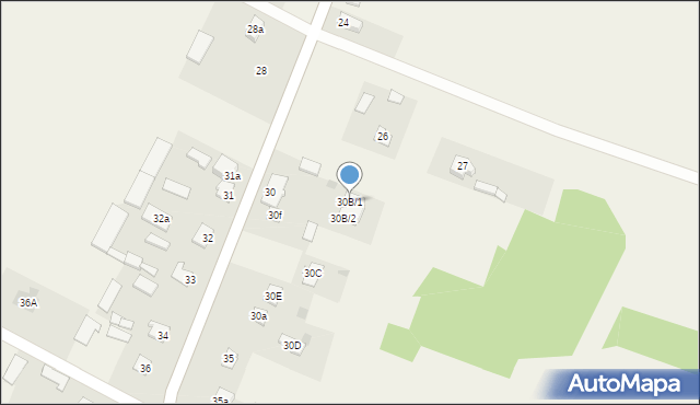 Charlęż, Charlęż-Kolonia, 30B/1, mapa Charlęż