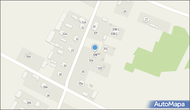 Charlęż, Charlęż-Kolonia, 30E, mapa Charlęż