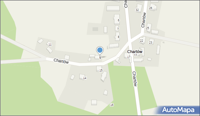 Chartów, Chartów, 9, mapa Chartów