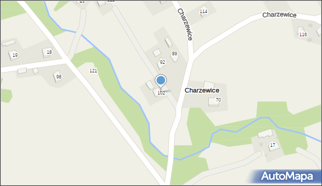 Charzewice, Charzewice, 102, mapa Charzewice