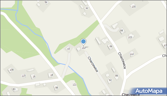 Charzewice, Charzewice, 112, mapa Charzewice