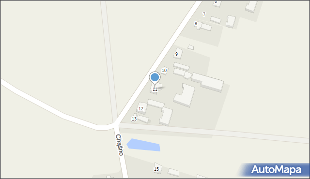 Chąśno, Chąśno, 11, mapa Chąśno